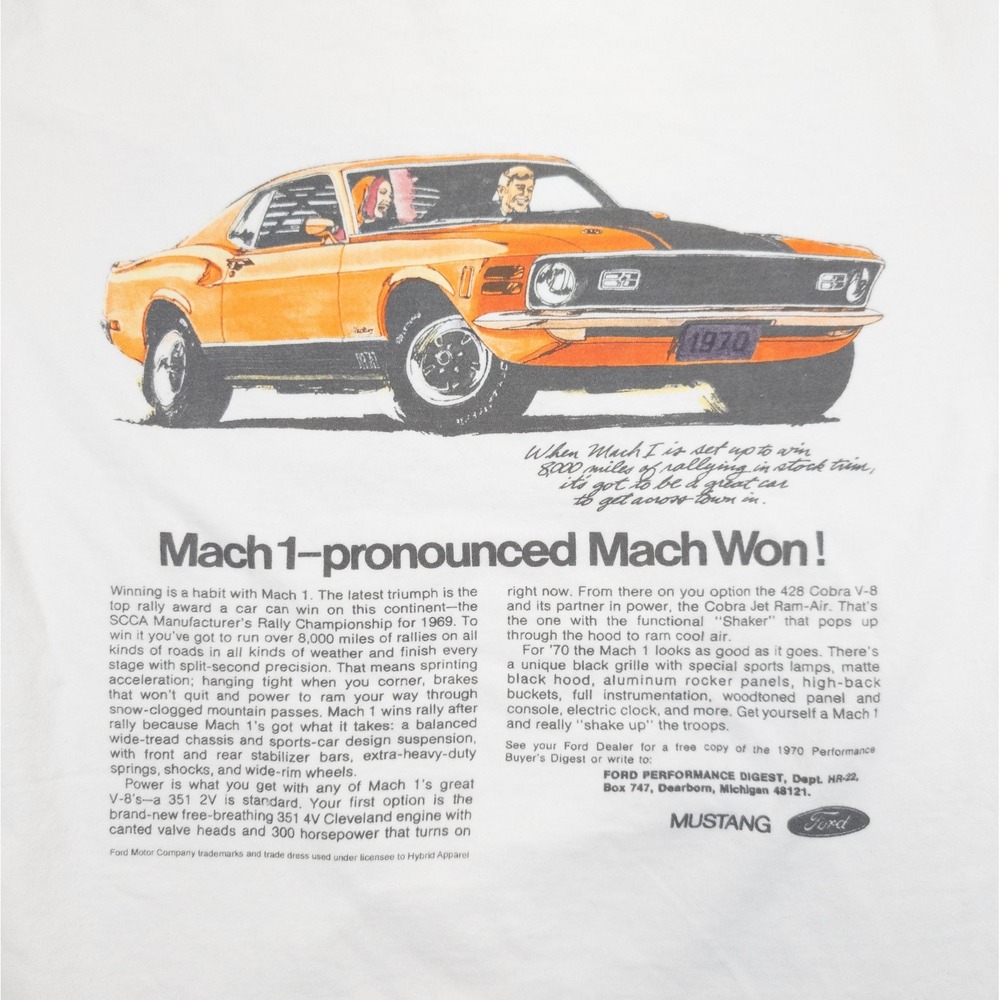 Abercrombie & Fitch Soft Relaxed Tee Mens L Mustang Graphic Ivory TShirt
